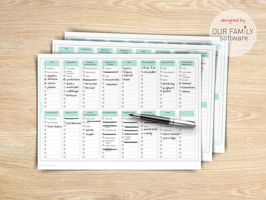 Grocery List template